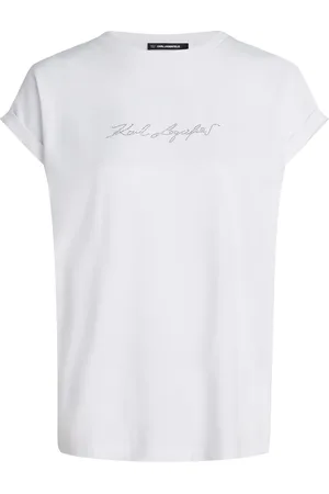 Karl Lagerfeld Camiseta Signature Rhinestones