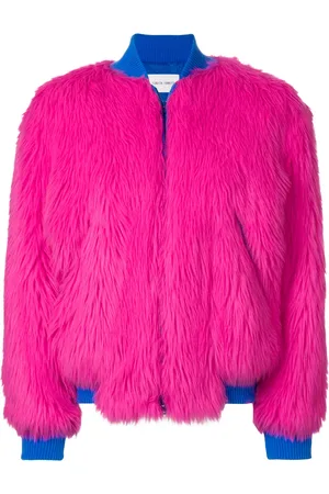Alberta Ferretti Chaqueta bomber con pelo artificial