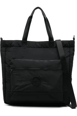 Stone Island Bolso shopper con parche Compass
