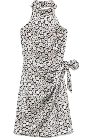 HUGO BOSS Vestido midi con estampado de margaritas