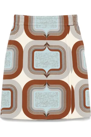 Miu Miu Falda corta con estampado geométrico