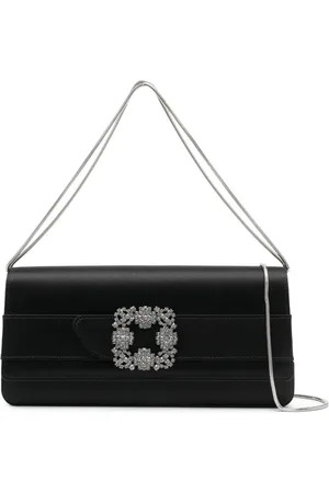 Manolo Blahnik Bolso de mano Gothisi con aplique de cristales