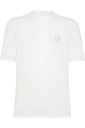 Brunello Cucinelli Camiseta con aplique del logo