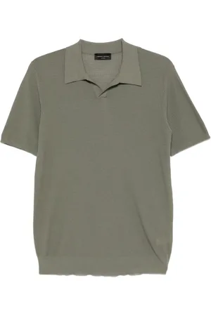 Roberto Collina Polo de punto gofrado