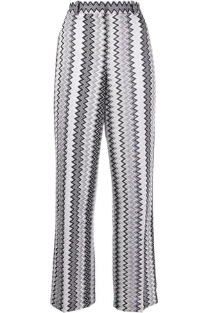 Missoni Pantalones de talle alto con motivo zigzag
