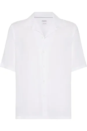Brunello Cucinelli Camisa con cuello cubano
