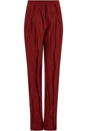 Salvatore Ferragamo Pantalones con efecto arrugado