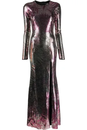 Etro Vestido largo metalizado