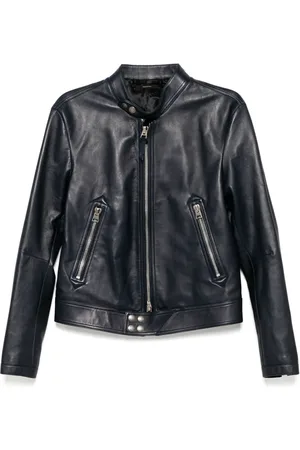 Tom Ford Chaqueta café de piel granulada