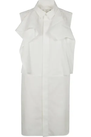 SACAI Vestido camisero con detalle de volantes
