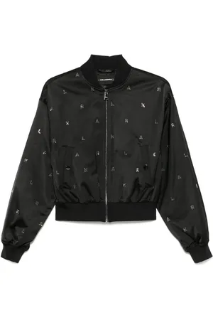 Karl Lagerfeld Chaqueta bómber con aplique del logo