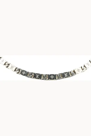 LOUIS VUITTON Collar con monograma de acero inoxidable 2023
