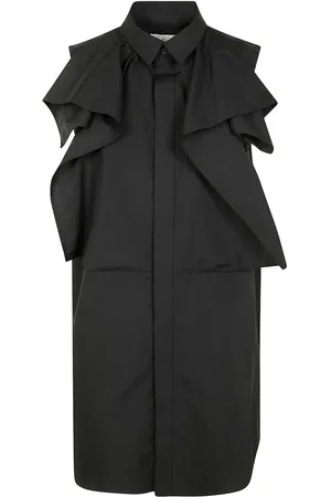 SACAI Vestido camisero con detalle de volantes