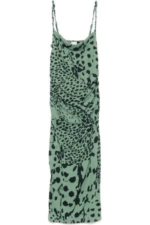 Nanushka Vestido midi con animal print