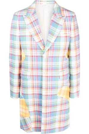 Comme des Garçons Abrigo con botones y diseño patchwork