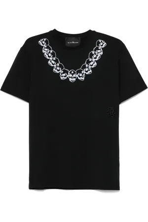 John Richmond Camiseta con calavera afelpada