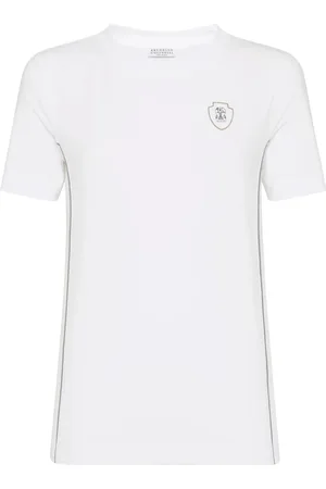 Brunello Cucinelli Camiseta con parche del logo