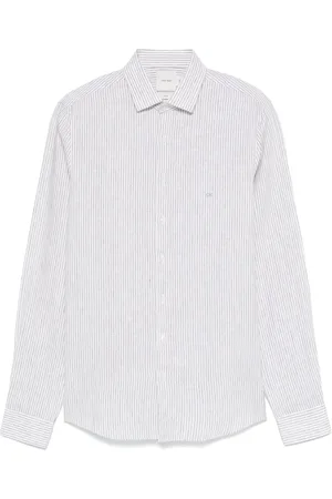 Calvin Klein Camisa a rayas de lino