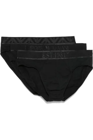 Emporio Armani Pack de tres calzoncillos con logo en la cinturilla