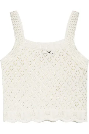 Maison Kitsuné Top de tirantes de ganchillo