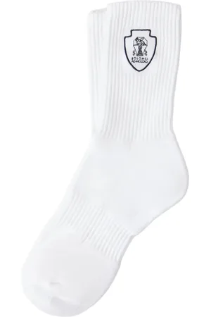 Brunello Cucinelli Calcetines con logo bordado