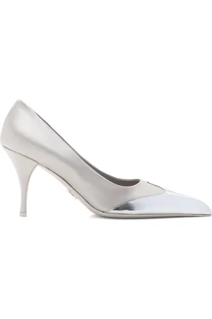 Prada Zapatos de tacón con puntera metalizada