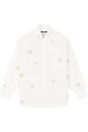 SONG FOR THE MUTE Camisa White con margaritas bordadas