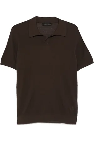 Roberto Collina Polo de punto gofrado