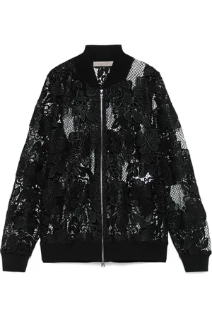 D.EXTERIOR Chaqueta bómber de macramé