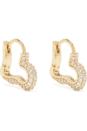 ESHVI Pendientes de corazón con cristales