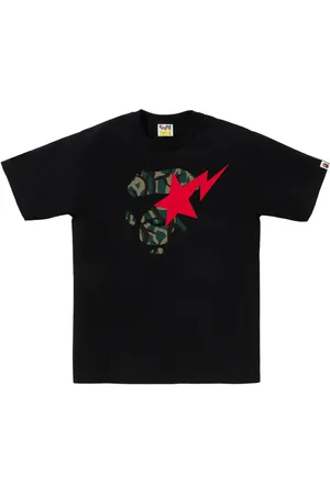 A Bathing Ape Camiseta Camo Face Star