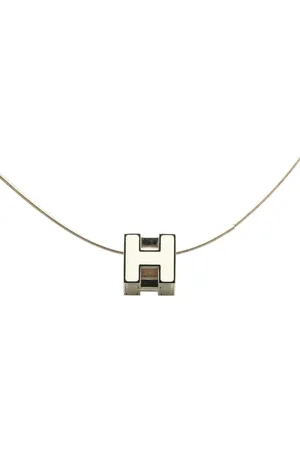 Hermès Collar Cage dH Cube Necklace bañado en paladio 2000-2024