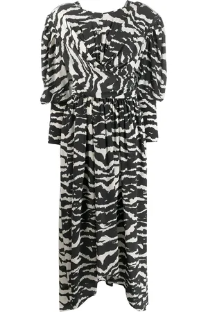 Isabel Marant Vestido Filao estampado con cinturilla retorcida