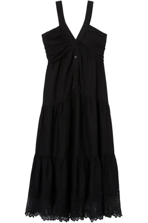 Claudie Pierlot Vestido midi con detalles de encaje