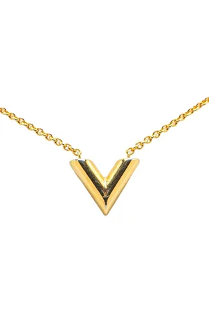 LOUIS VUITTON Collar Essential V Necklace bañado en oro 2022