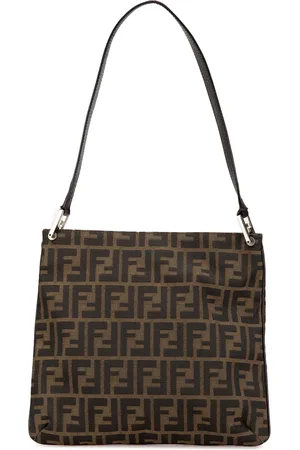 Fendi Bolso de hombro de lona con motivo del monograma Zucca característico 2000-2010
