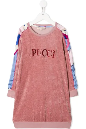 PUCCI Junior Vestido estilo sudadera con logo