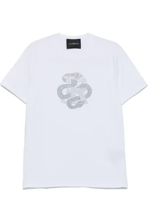 John Richmond Camiseta con logo de cristales