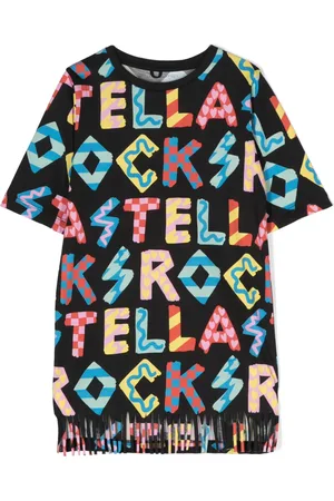 Stella McCartney Vestido estilo camiseta con logo estampado