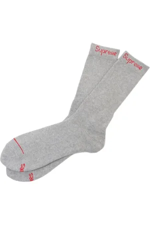 Supreme Pack de cuatro pares de calcetines Heather Grey de x Hanes Crew