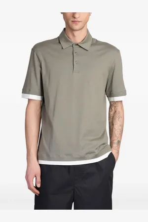 Roberto Collina Polo con ribete en contraste