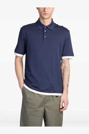 Roberto Collina Polo con ribete en contraste