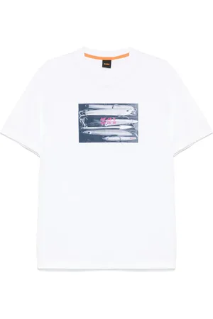 HUGO BOSS Camiseta de algodón con coordenadas estampadas