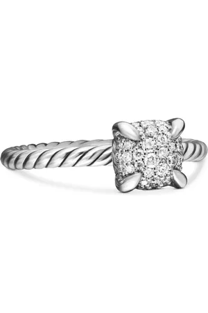David Yurman Anillo Petite Chatelaine en plata de ley con diamantes