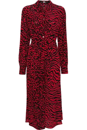 Karl Lagerfeld Vestido camisero con animal print