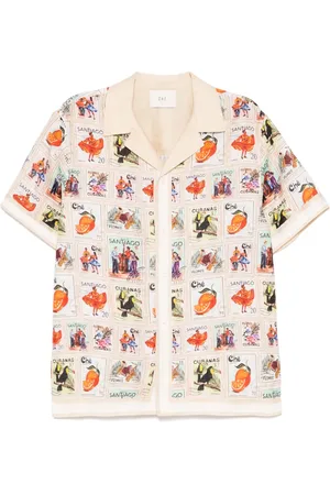 CHE Camisa Estampillas estampada