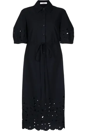 Erdem Vestido camisero con bordado floral