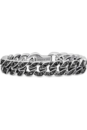 David Yurman Pulsera Curb Chain de 11.5 mm en plata de ley