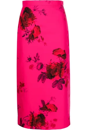 Erdem Falda de tubo con estampado floral