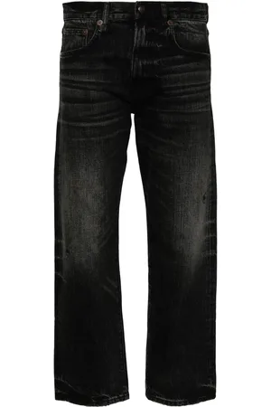R13 Vaqueros capri de talle alto